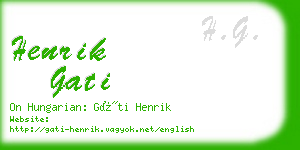 henrik gati business card